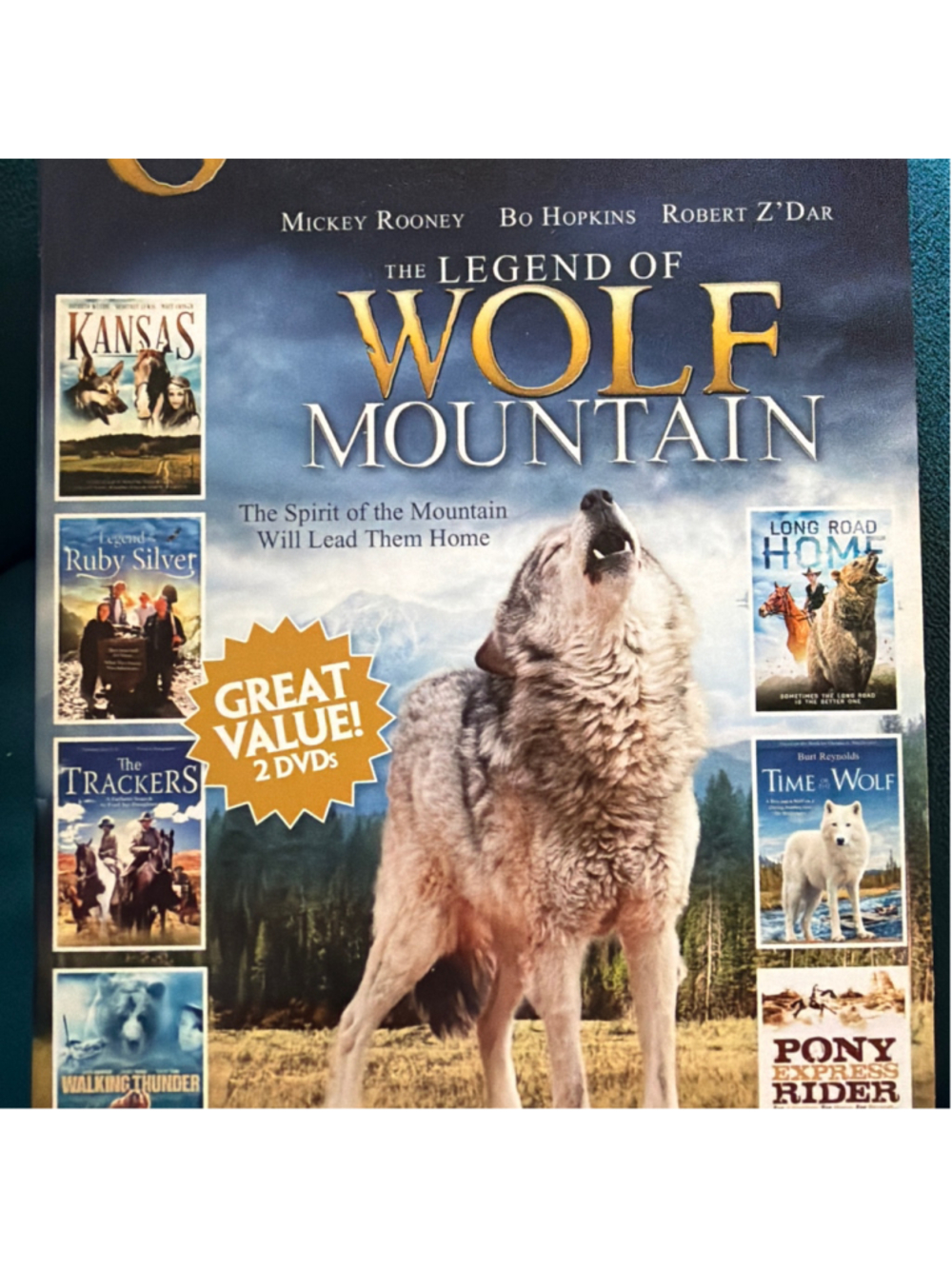 The Legend of Wolf Mountain 2-DVD Set Blue and Brown